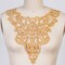 1 Yard Gold Venice Lace V Collar Applique Large Victorian Style Oversized Embellishment for Gowns